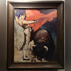 Rico Tomaso Matador Bullfight framed print on board
